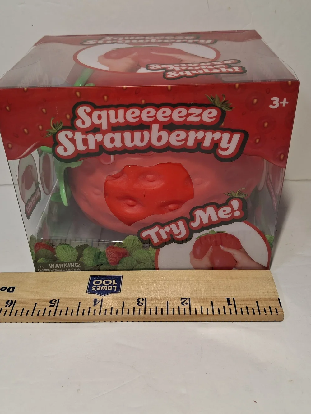 Sunny Days Squeeeeeze Strawberry Squishy Toy - Red- New In The Box